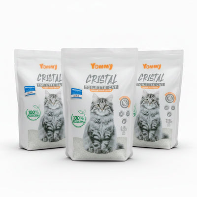 Arena para Gatos de Cristal 3.8L con Fragancia Arena higiénica para gatos arena - Sweet Home