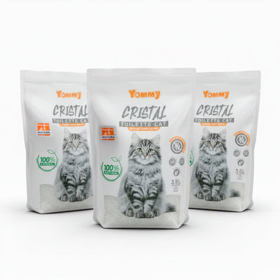 Arena para Gatos de Cristal 3.8L con Fragancia Arena higiénica para gatos arena - Sweet Home