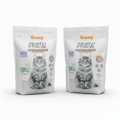 Arena para Gatos de Cristal 3.8L con Fragancia Arena higiénica para gatos arena - Sweet Home