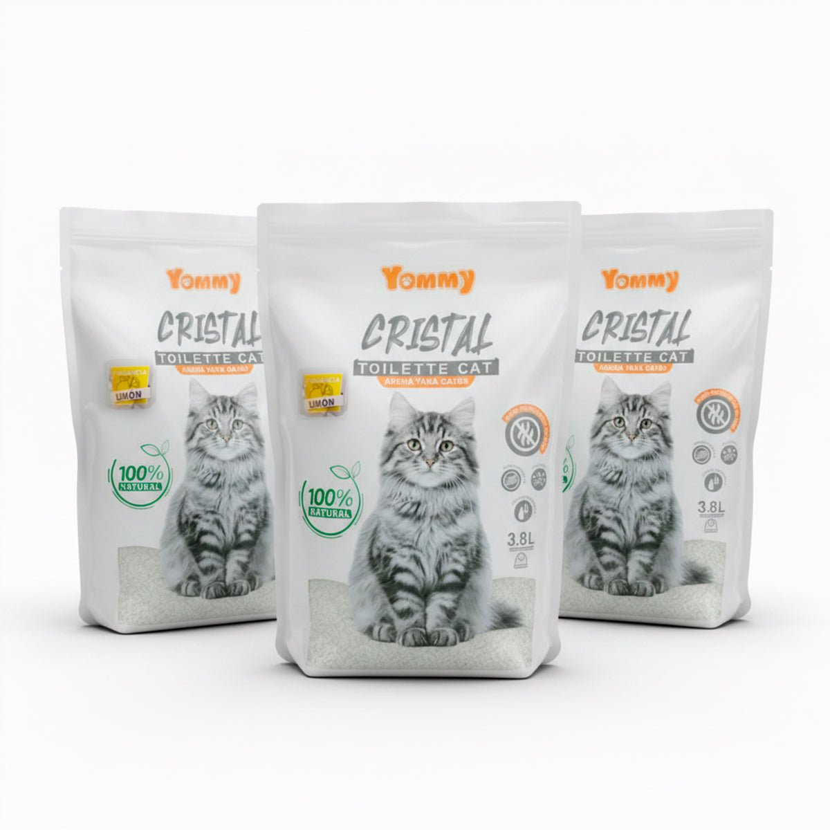 Arena para Gatos de Cristal 3.8L con Fragancia Arena higiénica para gatos arena - Sweet Home