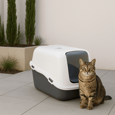 Arenero para Gato con Diseño Cerrado y Bandeja Extraíble - Sweet Home