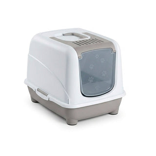 Arenero para Gatos Cubierto 50x40cm - Plástico Reciclado y Libre de BPA con Pala Incluida - Sweet Home