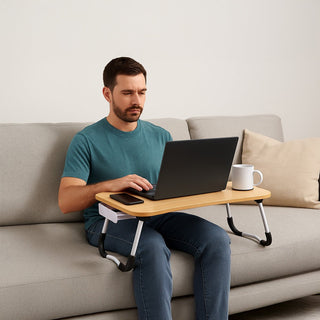 Bandeja para Portátil de Madera y Metal – Escritorio Ergonómico - Sweet Home