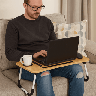 Bandeja para Portátil de Madera y Metal – Escritorio Ergonómico - Sweet Home
