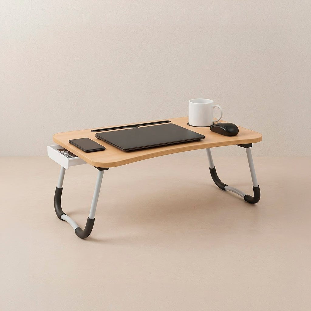Bandeja para Portátil de Madera y Metal – Escritorio Ergonómico Mesa multifuncional Mesa de madera - Sweet Home