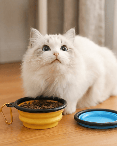 Bebedero y Comedero de Viaje Plegable para Mascotas Cuencos Accesorio para gatos - Sweet Home