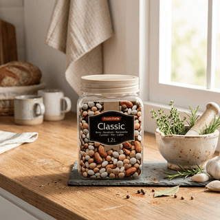 Bote Classic Cuadrado 1,2L de PET - PlasticForte - Sweet Home