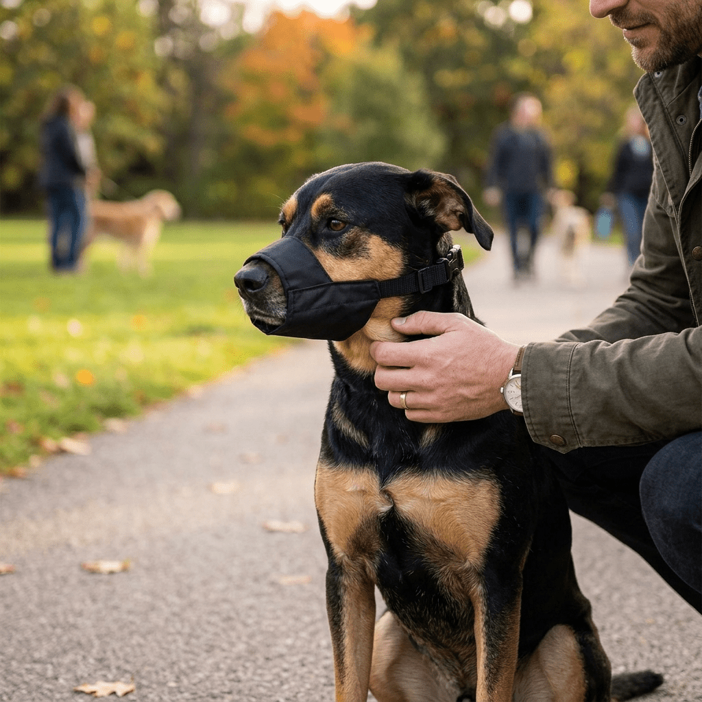 Bozal de Nylon Ajustable para Perros Pequeños y Medianos - Transpirable y Seguro - Sweet Home