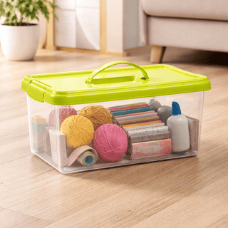 Caja Almacenaje 10 Litros con Tapa, Asa y Apilable - Sweet Home