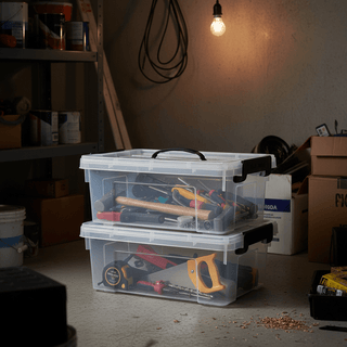 Caja de Almacenaje 12,6L Plastic Forte con Tapa y Asa - Sweet Home