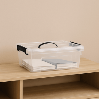 Caja de Almacenaje 12,6L Plastic Forte con Tapa y Asa - Sweet Home