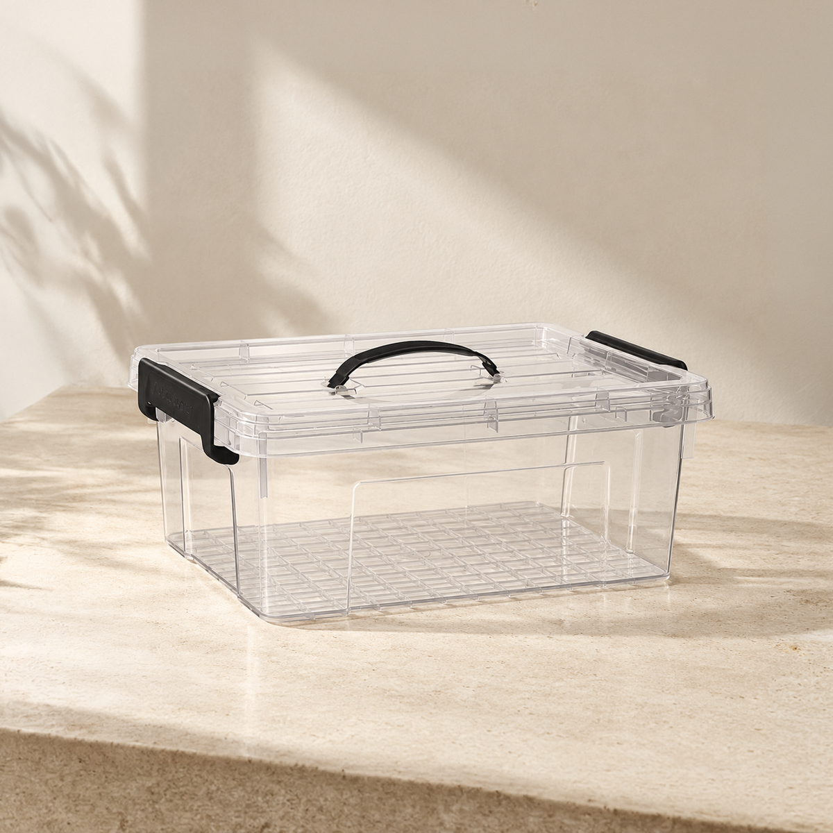 Caja de Almacenaje 12,6L Plastic Forte con Tapa y Asa