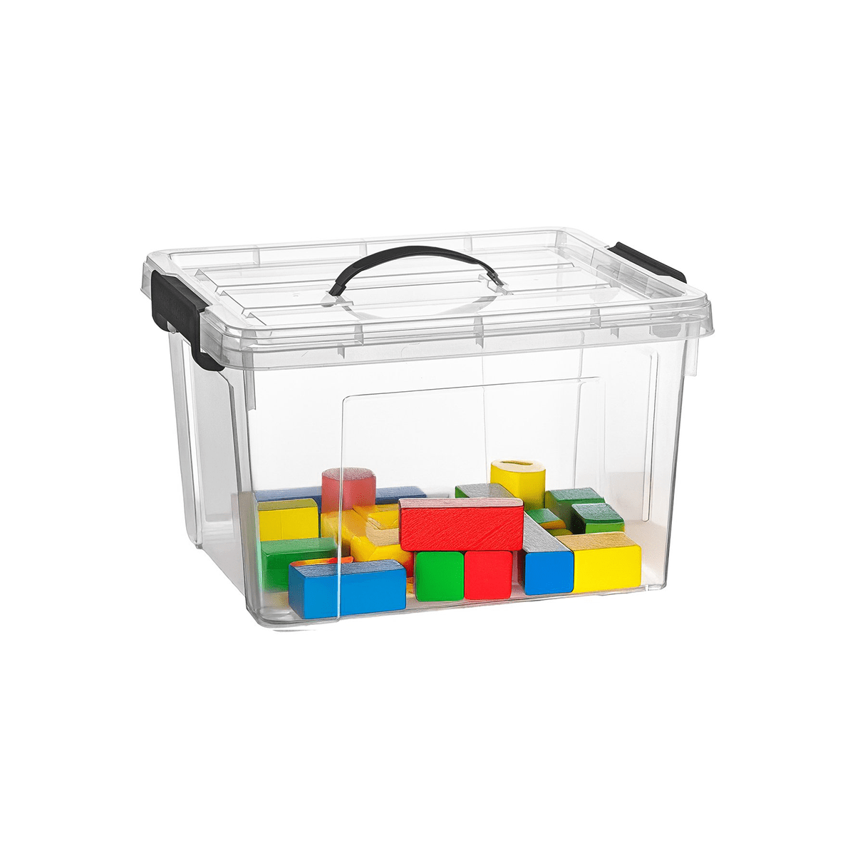 Caja de Almacenaje 24L Plastic Forte con Tapa y Asa - Sweet Home