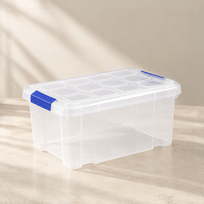 Caja de Almacenaje 5 Litros con Tapa | Plástico Transparente Cajas de plástico almacenaje Caja con Tapa - Sweet Home