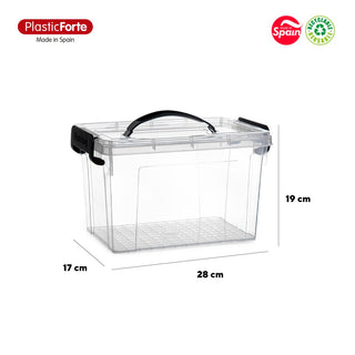 Caja de Almacenaje 5.7L Plastic Forte con Tapa y Asa - Sweet Home