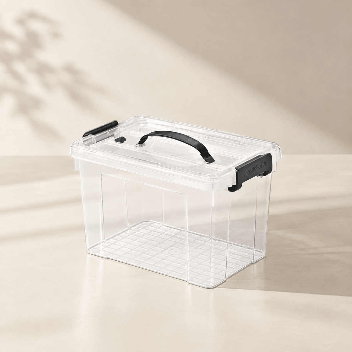 Caja de Almacenaje 5.7L Plastic Forte con Tapa y Asa Cajas de plástico almacenaje Caja con Tapa - Sweet Home