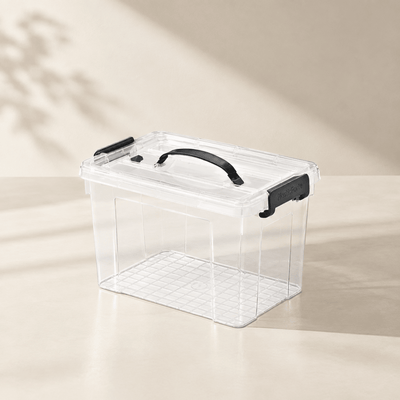Caja de Almacenaje 5.7L Plastic Forte con Tapa y Asa Cajas de plástico almacenaje Caja con Tapa - Sweet Home