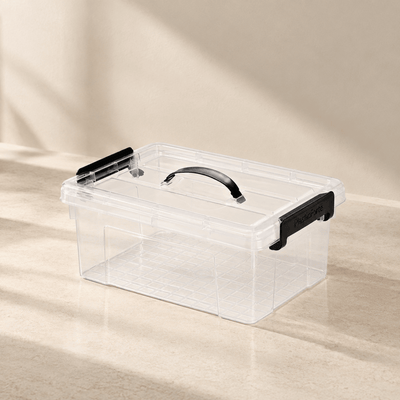 Caja de Almacenaje 8.5L Plastic Forte con Tapa y Asa Cajas de plástico almacenaje Caja con Tapa - Sweet Home