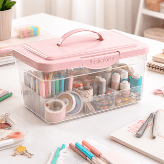 Caja de Almacenaje 9 Litros con Tapa y asa | Plastic Forte - Sweet Home