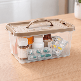 Caja de Almacenaje Pequeña con Asa (3,5L) - Organizador Portátil Multiusos - Sweet Home