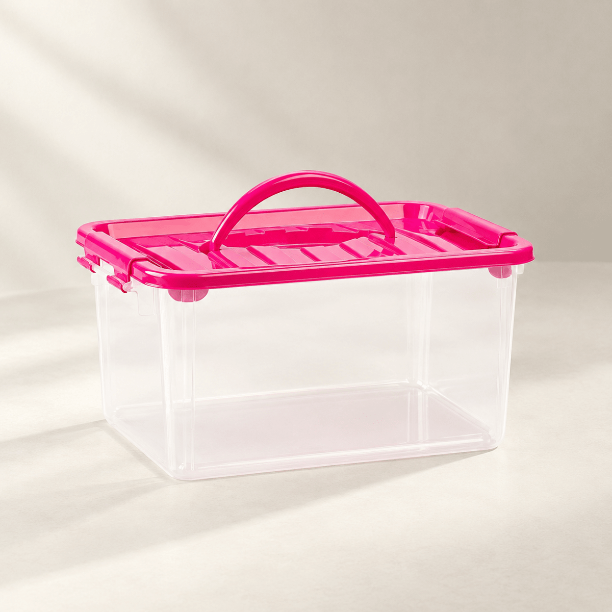 Caja de Almacenaje Pequeña con Asa (3,5L) - Organizador Portátil Multiusos Cajas de plástico almacenaje Caja con Tapa - Sweet Home