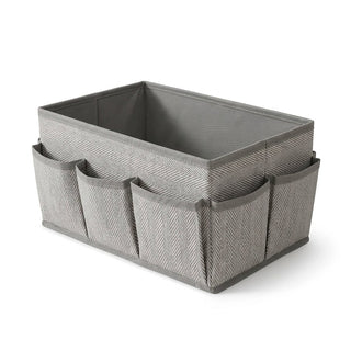 Caja Organizadora de Tela Plegable 25x15x12 cm - Organizador Multiusos 7 Compartimentos - Sweet Home