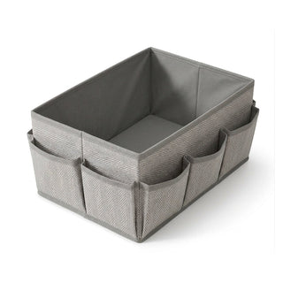 Caja Organizadora de Tela Plegable 25x15x12 cm - Organizador Multiusos 7 Compartimentos - Sweet Home