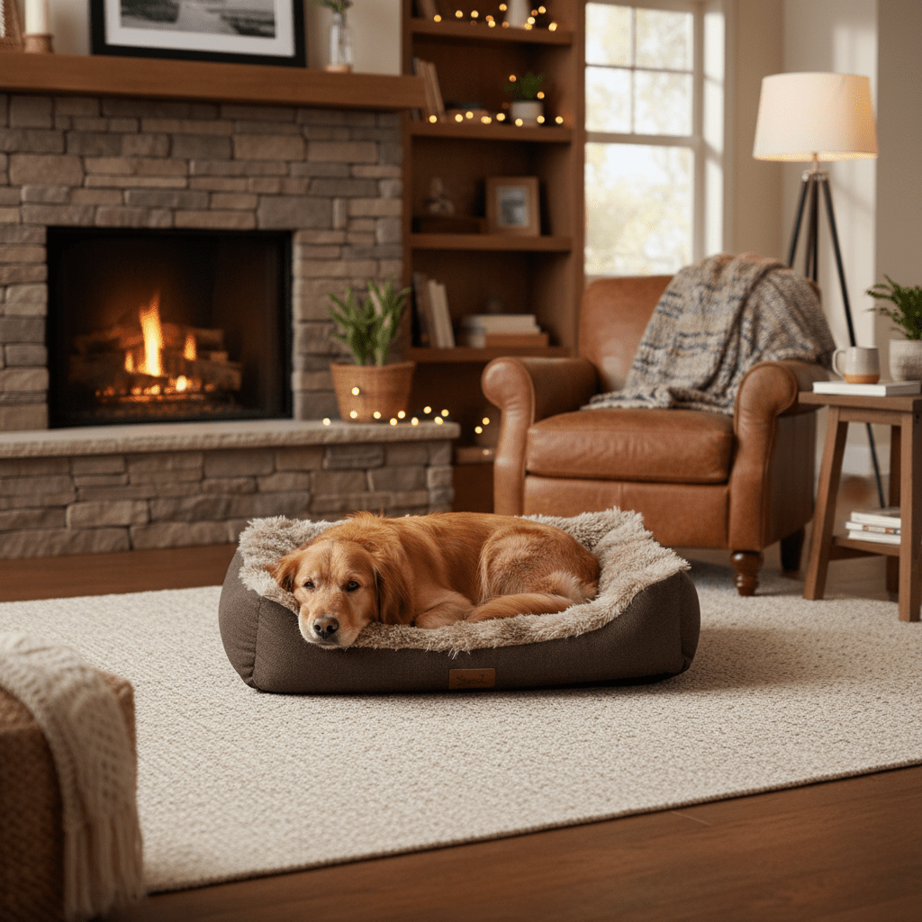 Cama Antiestrés de Felpa para Perros y Gatos | Suave y Lavable - Sweet Home