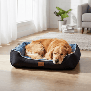 Cama Cuna para Perros Azul y Negra - Resistente y Lavable (3 Tamaños) - Sweet Home