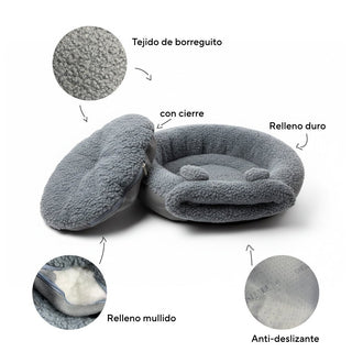 Cama Cuna para Perros Gris | Confort Ortopédico y Lavable - Sweet Home - Sweet Home
