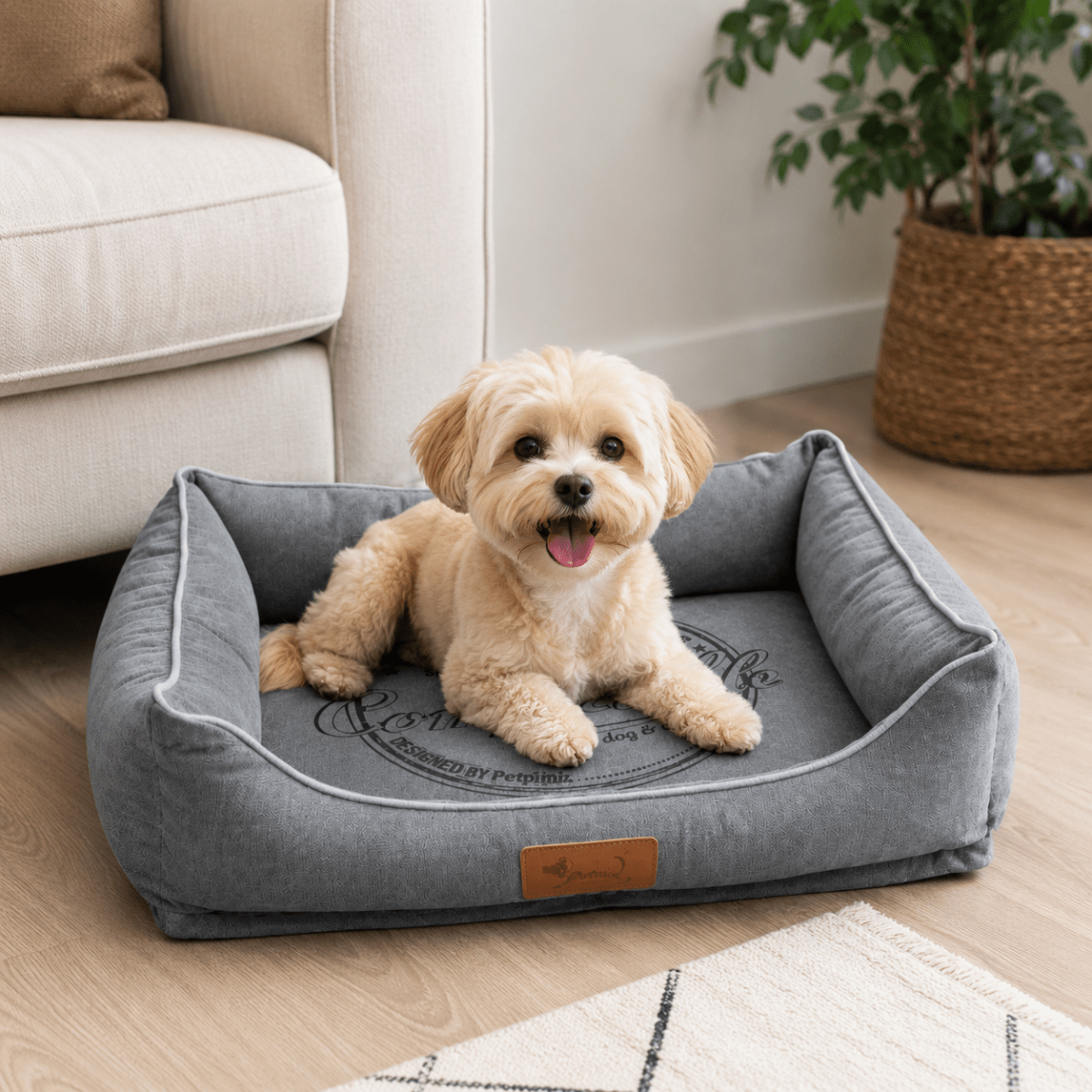 Cama para Perros y Gatos Gris Medio | Suave y Relajante Camas para perros Cama - Sweet Home