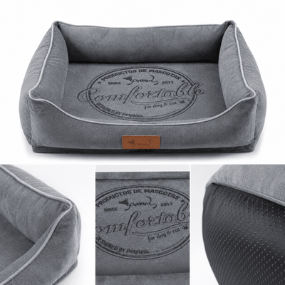 Cama para Perros y Gatos Gris Medio | Suave y Relajante Camas para perros Cama - Sweet Home