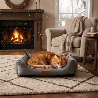 Cama para Perros y Gatos Gris Medio | Suave y Relajante | Sweet Home - Sweet Home