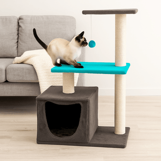 Casa Rascador Árbol para Gatos | Zona de Juego y Descanso - Sweet Home