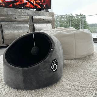 Caseta para Gato Gris Claro – Cama y Juguete Acogedor para Gatos - Sweet Home