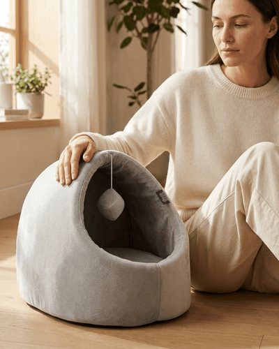 Casita de fieltro para gato con juguete Camas Accesorio para gatos - Sweet Home