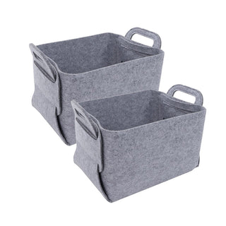 Cesta de Almacenamiento de Fieltro Plegable | Organizador Multiusos Gris Antracita - Sweet Home
