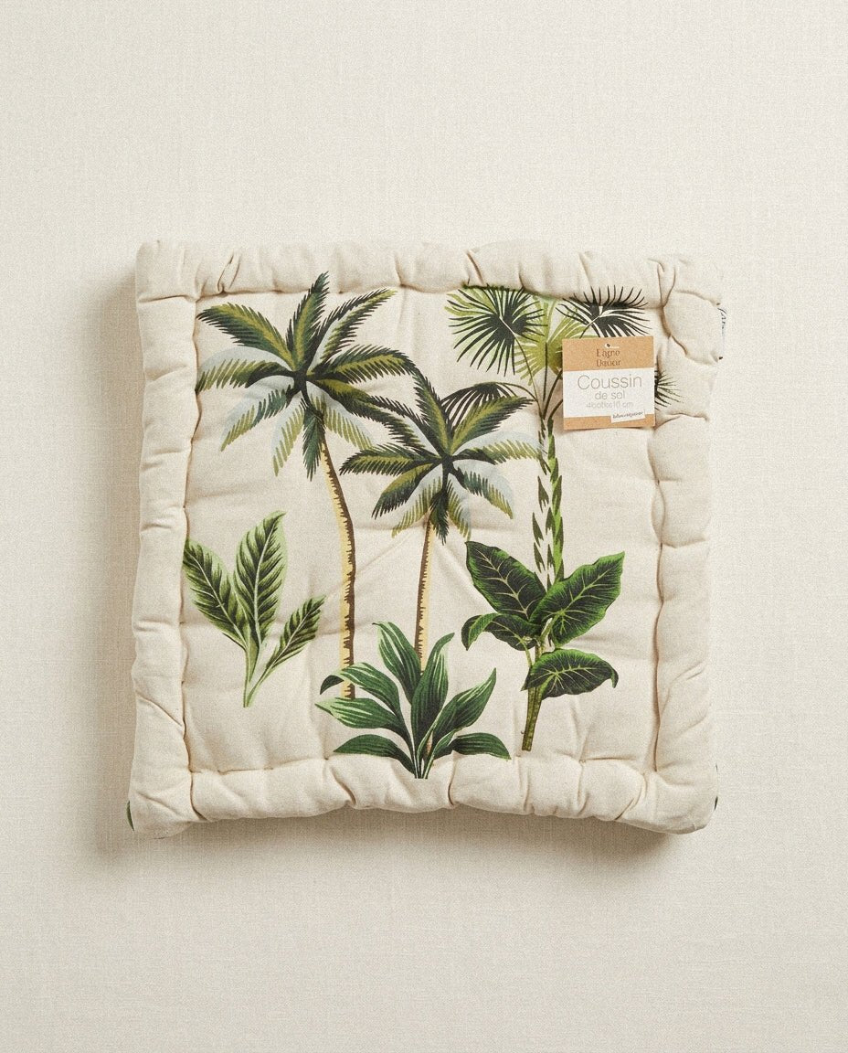 Cojín de Suelo Estampado Palmeras 45cm | Toque Tropical Cojines Cojín - Sweet Home