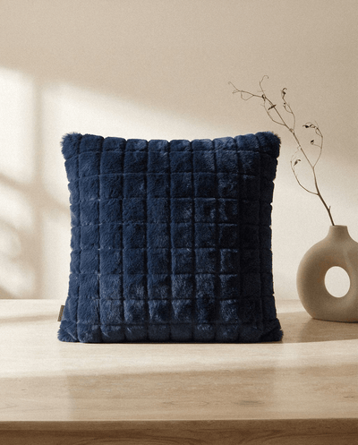 Cojín Decorativo de Pelo Azul Marino 45cm Cojines Cojin de tersiopelo - Sweet Home