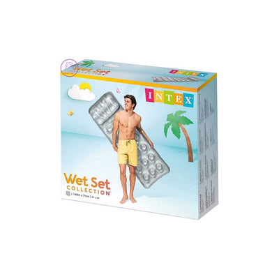 Colchoneta Hinchable Intex Plateada para Piscina - Sweet Home