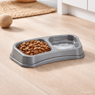 Comedero Doble para Perros y Gatos | Plástico Resistente y Antideslizante - Sweet Home