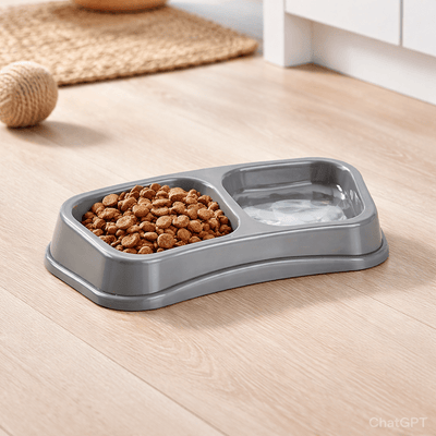 Comedero Doble para Perros y Gatos | Plástico Resistente y Antideslizante - Sweet Home