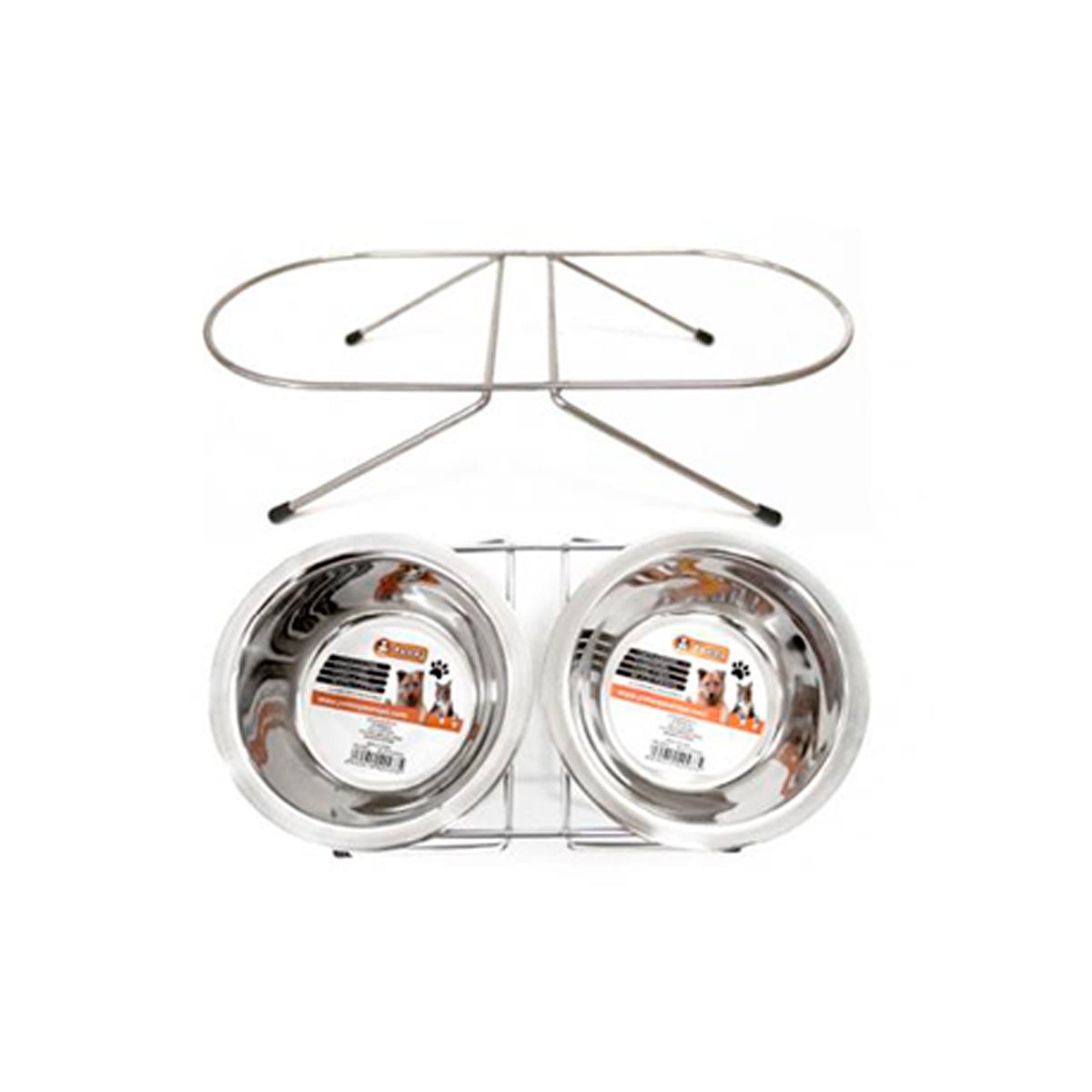 Comedero Elevado Doble de Acero para Perros y Gatos - Sweet Home