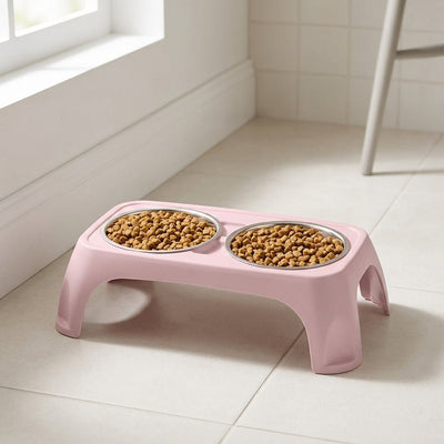 Comedero Elevado Doble para Perros y Gatos comedero Comederos - Sweet Home