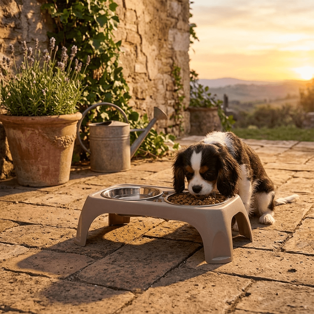 Comedero Elevado Doble para Perros y Gatos comedero Comederos - Sweet Home