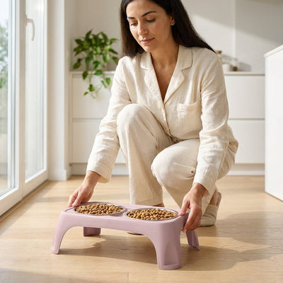 Comedero Elevado Doble para Perros y Gatos comedero Comederos - Sweet Home