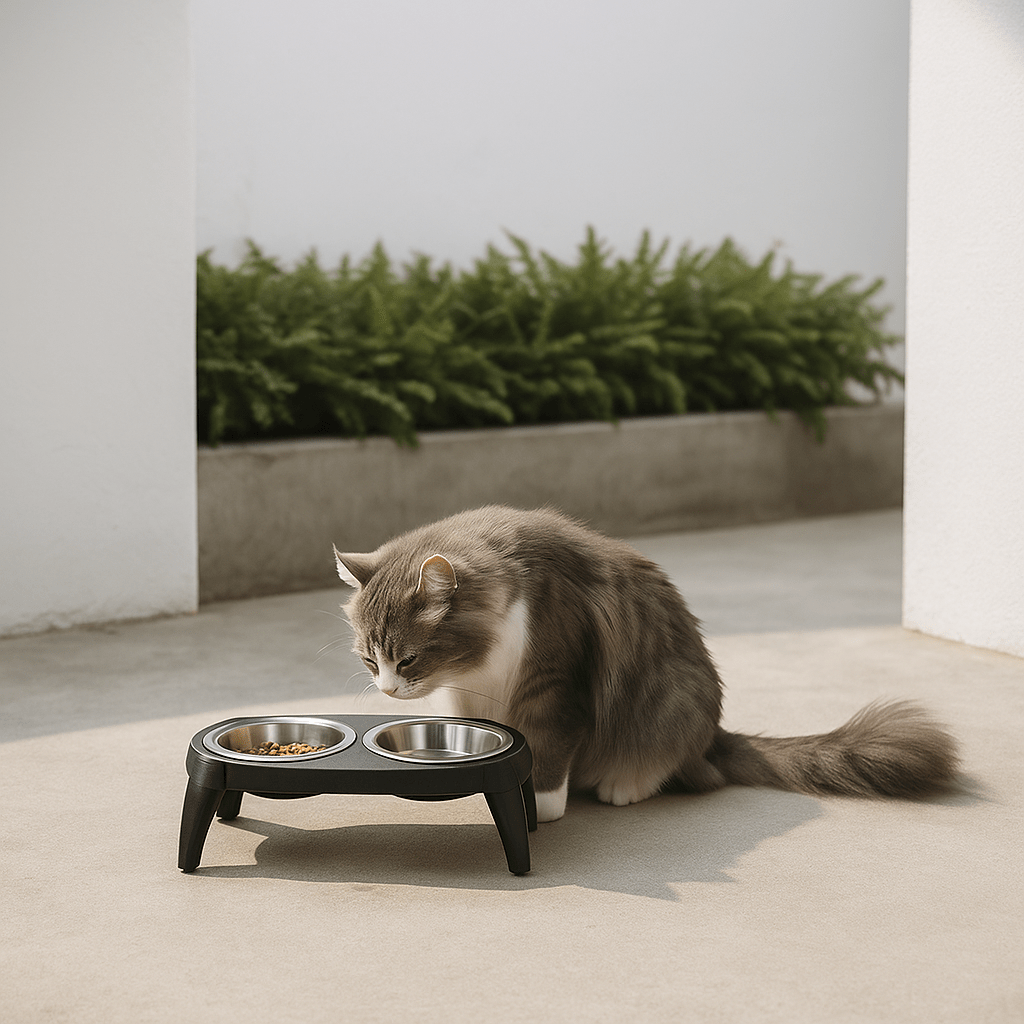 Comedero Para Mascotas de Silicona Gris Plegable - Sweet Home