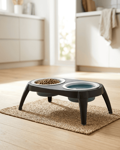 Comedero Para Mascotas de Silicona Gris Plegable comedero Accesorios Gatos - Sweet Home