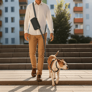 Correa Ergonómica para Perro con Bolsa de Paseo Integrada - Sweet Home