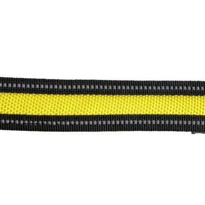 Correa LED para Perro Luz Amarilla 120 cm – Recargable USB, Alta Visibilidad Nocturna - Sweet Home